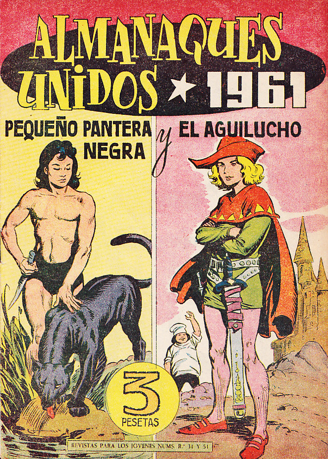 ALMANAUES UNIDOS PEQUEÑO PANTERA NEGRA Y EL AGUILUCHO 1961