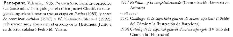 DICCIONARIO DE USO DE LA HISTORIETA ESPAñOLA (1973-1996)